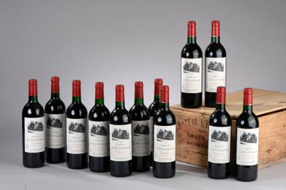 null 12 bouteilles Château L'ÉVANGILE, Pomerol 1999 cb (3J)