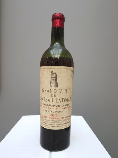 null 1 bouteille Château LATOUR, 1er cru Pauillac 1950 (B)