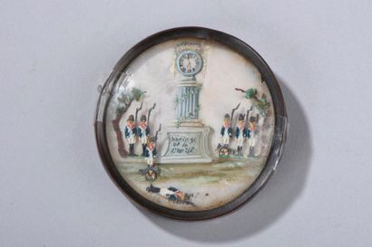 null Miniature appliquée de soldats, "Horloge de la Révolution" (petits accidents),...