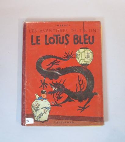 null LES AVENTURES DE TINTIN "Le lotus bleu" par Hergé édition Casterman 1946.