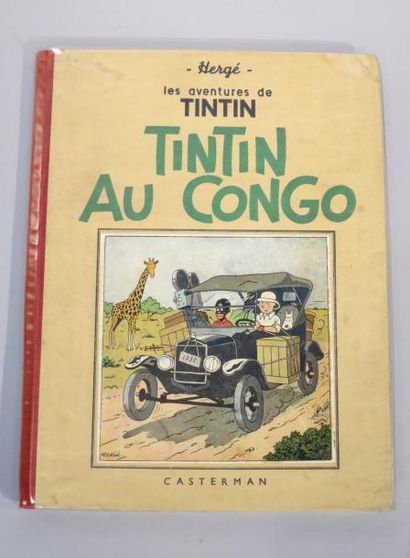 null LES AVENTURES DE TINTIN "Tintin au Congo" par Hergé édition intérieur en noir...