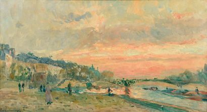 null Albert Marie LEBOURG (Montfort-sur-Risle, 1849 - Rouen, 1928). / La Seine à...