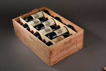 null 12 bouteilles CARRUADES DE LAFITE, Pauillac 1988 (es, elt, 1 TLB) cb 