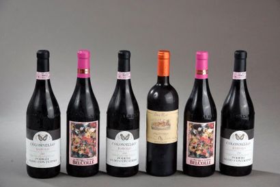 null 6 bouteilles VINS ITALIENS (Barolo 2000, Passito Ben Ryé, etc) 