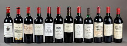 null 12 bouteilles BORDEAUX DIVERS, (St-Emilion, Blaye, Lalande, Francs, etc.) 