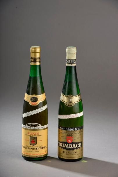 null Ensemble de 2 bouteilles : 1 bouteille RIESLING "Frédéric Emile V.T.", Trimbach...