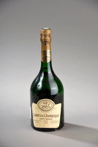 null 1 bouteille CHAMPAGNE "Comtes de Champagne", Taittinger 1981 (TLB, elt) 