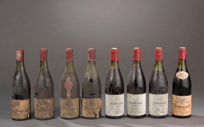 null Ensemble de 8 bouteilles : 2 bouteilles MORGON Clovis Poncelet 1955 (ets, 1...