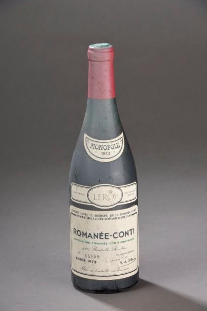 null 1 bouteille ROMANEE-CONTI, 1973 (LB, bouteille recouverte d'une pellicule grise...