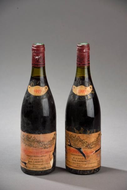 null 2 bouteilles MONTHELIE Dom. Laurent 1993 (eta mais lisibles) 