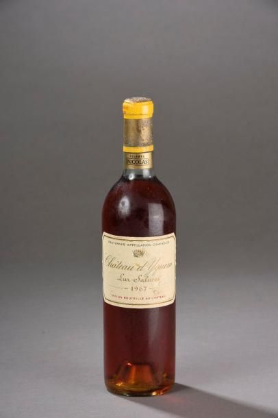 null 1 bouteille CH. D'YQUEM, 1° cru supérieur Sauternes 1967 (els, etla, J) 
