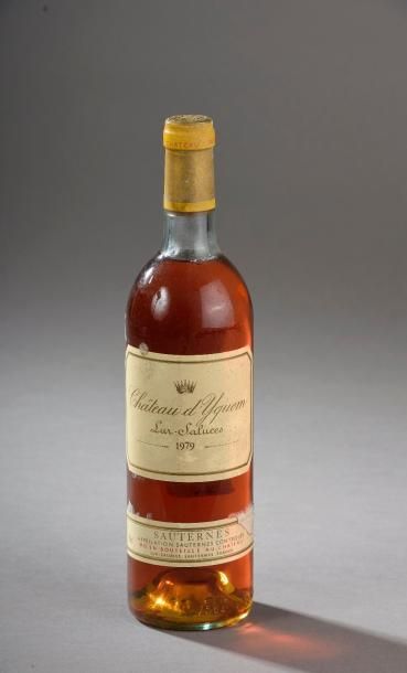 null 1 bouteille CH. D'YQUEM, 1° cru supérieur Sauternes 1979 (es, elt, TLB) 