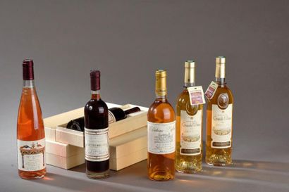 null Ensemble de 8 bouteilles : 1 bouteille CH. LAFON, Sauternes 1997 (elt), 1 bouteille...