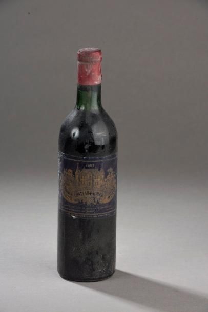 null 1 bouteille CH. PALMER, 3°cru Margaux 1957 (fânée, es) 