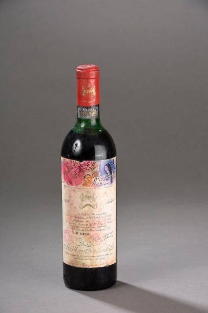 null 1 bouteille CH. MOUTON-ROTHSCHILD, 1° cru Pauillac 1970 (es, ett, MB) 