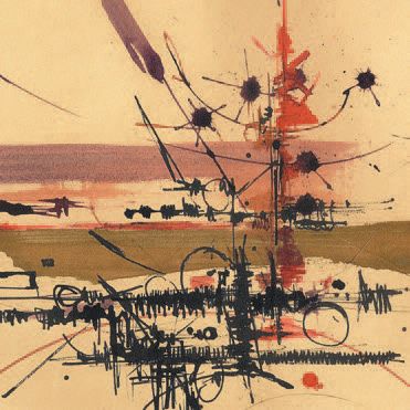 null Georges MATHIEU (1921-2012).

Composition, 1959.

Dessin à encres de couleurs...