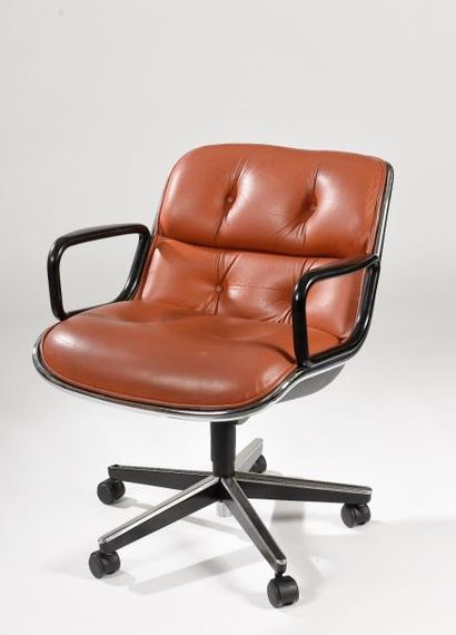 null Charles POLLOCK (1930 - 2013) édition Knoll. 

Fauteuil modèle Executive Chair,...