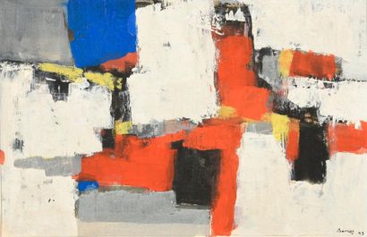 null Jean-Paul BARRAY (1930-2012).

Composition abstraite en noir, blanc et couleurs...