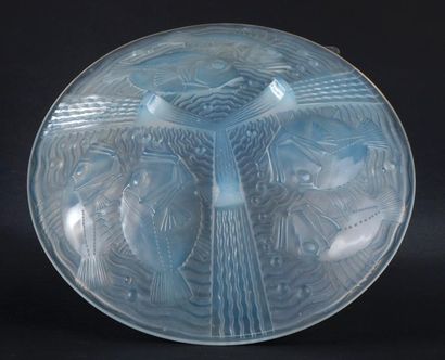 null Pierre d'AVESN (1901-1990).

Coupe circulaire en verre opalescent moulé et pressé...