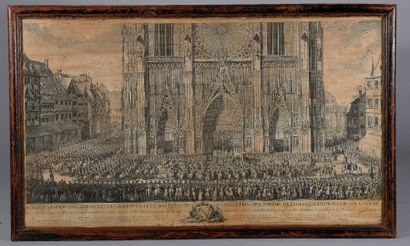 null Johann Martin I WEIS (1711 - 1751). Festivités dans la ville de Strasbourg durant...