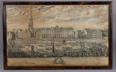 null Johann Martin I WEIS (1711 - 1751). Festivités dans la ville de Strasbourg durant...