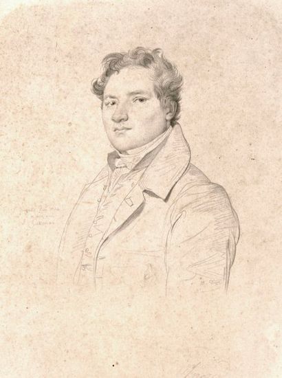 Jean Auguste Dominique INGRES (Montauban, 1780 - Paris, 1867) Portrait du sculpteur...