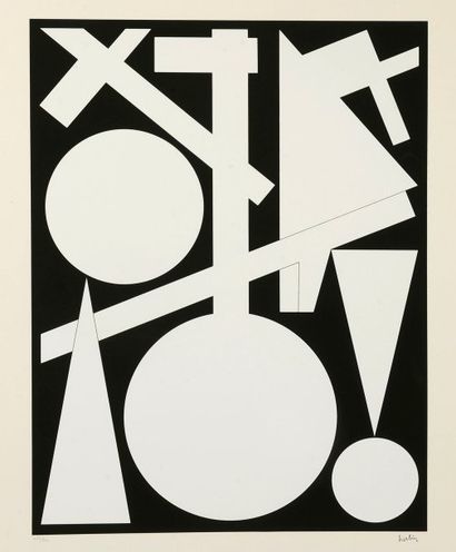 Auguste HERBIN (Quiévy, Nord, 1882 - Paris, 1960) "Fin" Sérigraphie en noir, signée...