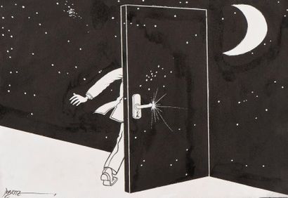 null Jean DOBRITZ (Né en 1956).

Le CSA, La porte invisible, Homme miniature sur...