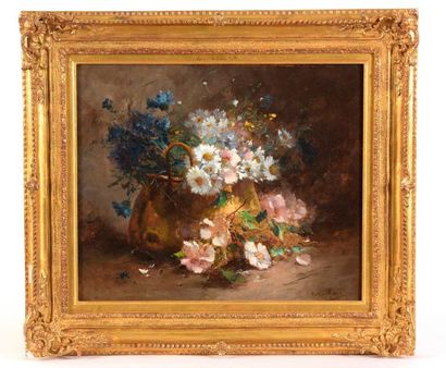 null Eugène Henri CAUCHOIS (Rouen, 1850 - Paris, 1911).

Bouquet de fleurs des champs.

Huile...