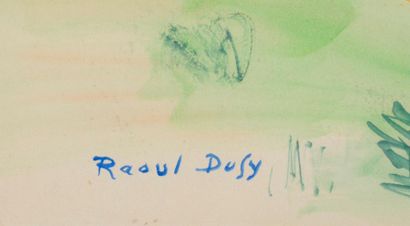 null Raoul DUFY (Le Havre, 1877 - Forcalquier 1953).

La montagne, 1947.

Aquarelle...