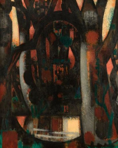 null Marcel GROMAIRE (Noyelles-sur-Sambre, 1892 - Paris, 1971).

Grands arbres, 1945.

Huile...