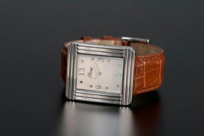 null Montre-bracelet homme ou femme en acier modèle "Ma première", le cadran rectangulaire...