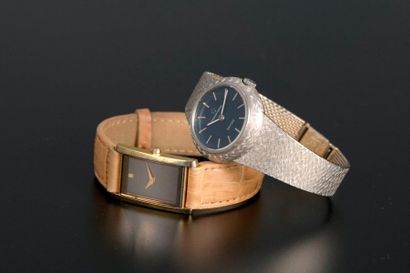 null Montre-bracelet de dame en or gris 18K, modèle "Sahida", à boîtier circulaire...