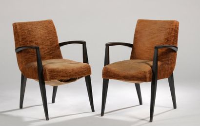 null Maxime OLD (Maisons-Alfort, 1910 - 1991).

Paire de fauteuils de conversation,...