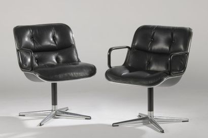null Charles POLLOCK (Denver, 1930 - Paris,2013).

Deux fauteuils modèle "Executive...
