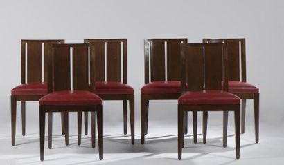 null Philippe HUREL (né en 1955).

Suite de six chaises modèle "Wallis" en hêtre...