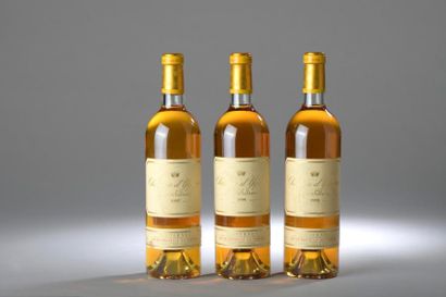 null 3 bouteilles Château D'YQUEM, 1° cru supérieur Sauternes 1999.