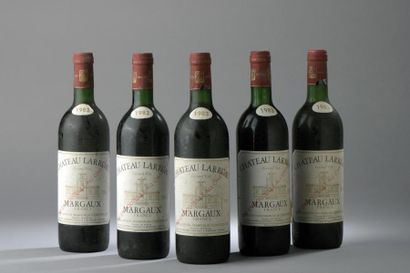 null 5 bouteilles Château LARRUAU, Margaux 1983 (es, 1 J).