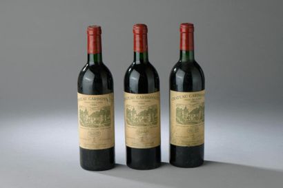 null 3 bouteilles Château CARBONNIEUX, Pessac-Léognan 1985 (ela, 1 ea & capsule ...