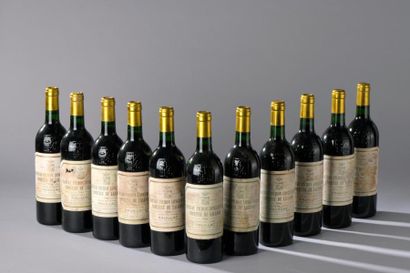 null 11 bouteilles Château PICHON LONGUEVILLE COMTESSE, 2° cru Pauillac 1986 (tachées,...
