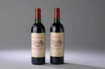 null 2 bouteilles Château LA DOMINIQUE, Grand Cru St-Emilion 1990 (1 TLB).