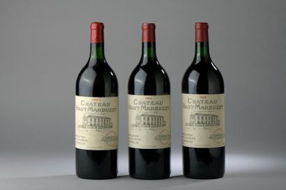 null 3 magnums Château HAUT MARBUZET, Saint-Estèphe 1993 (cb de 1).