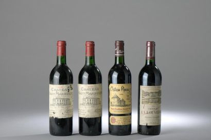 null Ensemble de 4 bouteilles :

- 2 bouteilles Château HAUT MARBUZET, Saint-Estèphe...