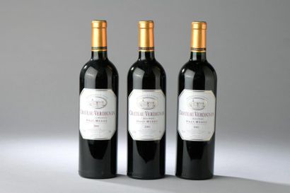 null 3 bouteilles Château VERDIGNAN, Haut-Médoc 2001.