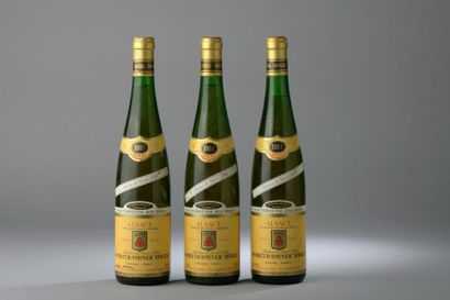 null 3 bouteilles GEWURZTRAMINER "S.G.N.", Hugel 1981 (1 ela, 1 TLB).
