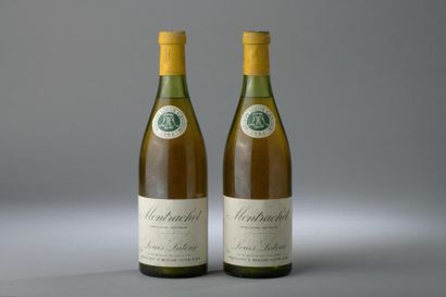 null 2 bouteilles MONTRACHET, L. Latour 1983 (elt, TLB).