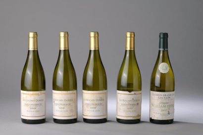null 5 bouteilles CHABLIS W. Fèvre (3 Roches Dorées 2008 elt, 1 de 2010, 1 Les Clos...