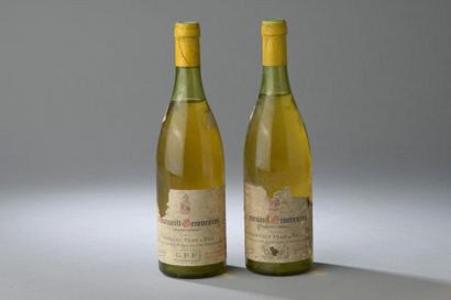null 2 bouteilles MEURSAULT "Genevrières", Grivelet (ea, SM, TLB).