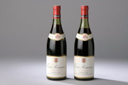 null 2 bouteilles VOSNE-ROMANEE Moillard 1974 (1 TLB).