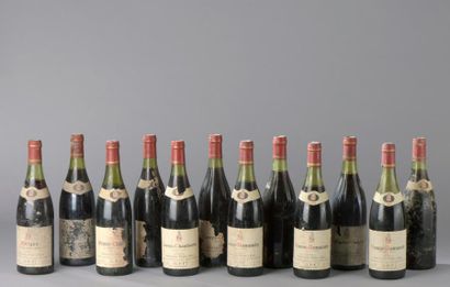 null 12 bouteilles BOURGOGNE DIVERS, Grivelet (2 SE dont 1 78, 1 Chambolle SM, 3...